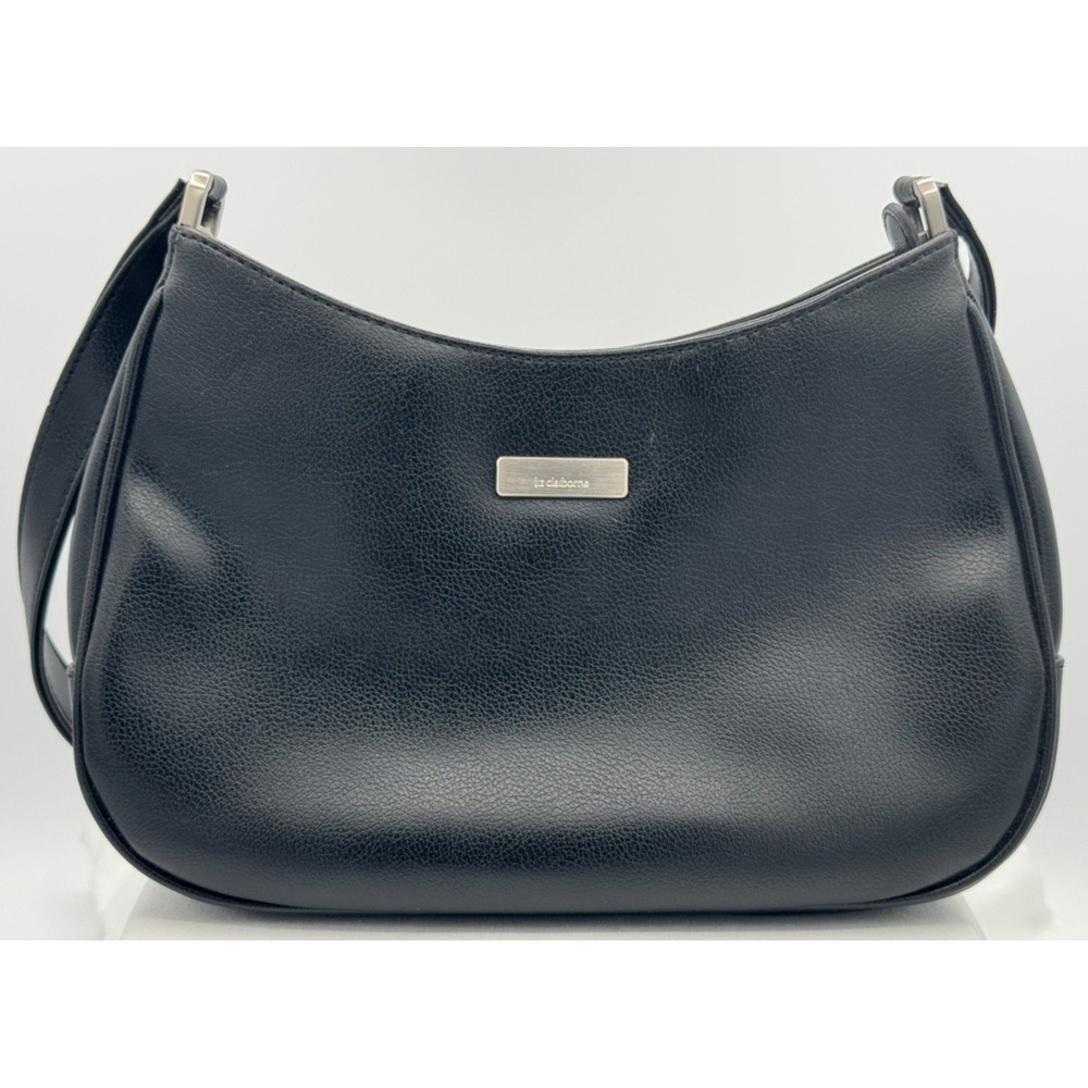 Liz Claiborne Vintage Y2K Black Shoulder Bag - 11" x 7" x 3 1/2" - Zip Closure